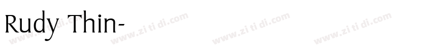 Rudy Thin字体转换